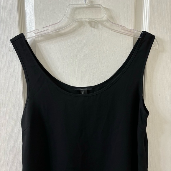 Forever 21 Black Sheer Boxy Tank Top Cropped Scoop Neck Women's M - Picture 5 of 10